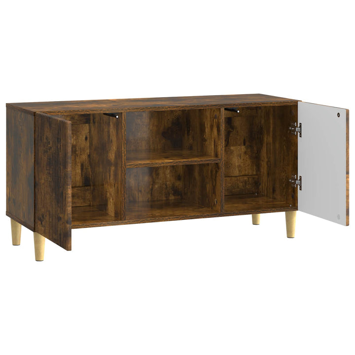 TV-skab 102 x 34,5 x 50 cm Røget eg Konstrueret træ