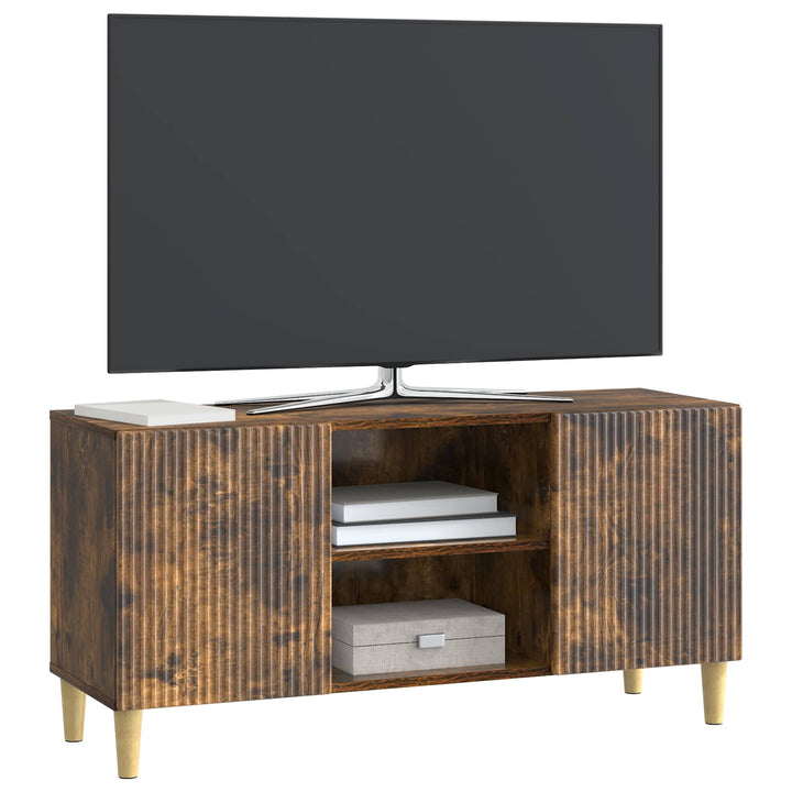 TV-skab 102 x 34,5 x 50 cm Røget eg Konstrueret træ