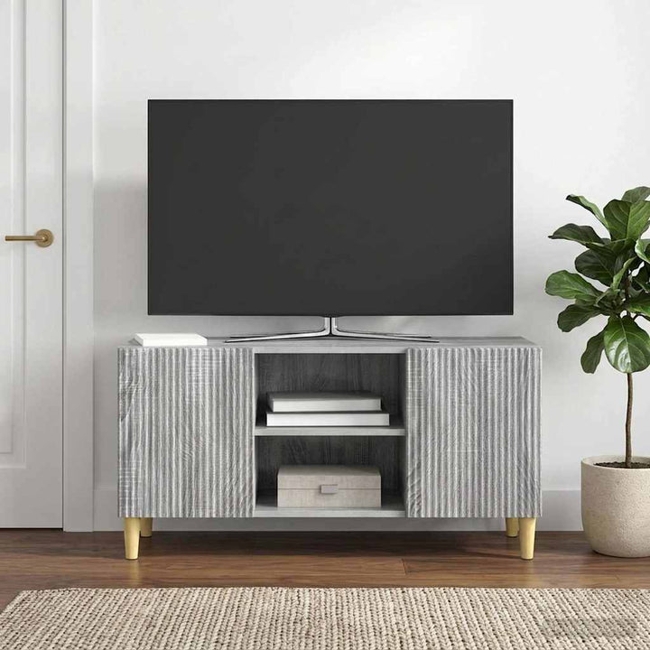 TV-skab 102 x 34,5 x 50 cm Grå sonoma-eg Konstrueret træ