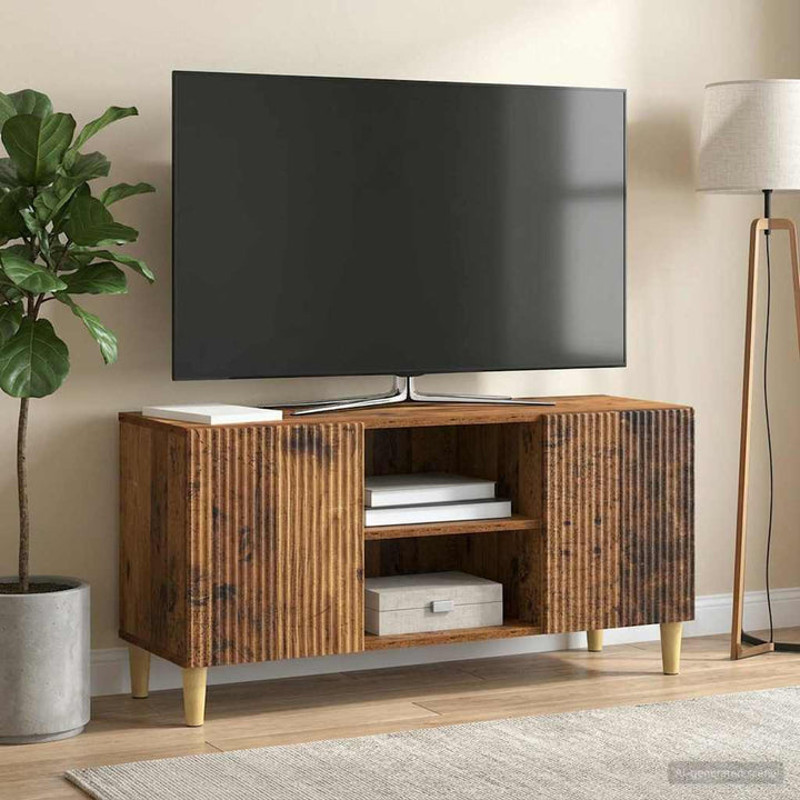 TV-skab Gammelt træ 102 x 34,5 x 50 cm Konstrueret træ