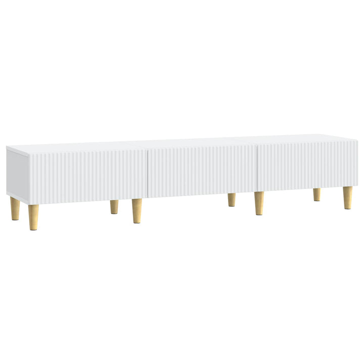 TV-skab med skuffe Hvid 147 x 34,5 x 30 cm Konstrueret træ