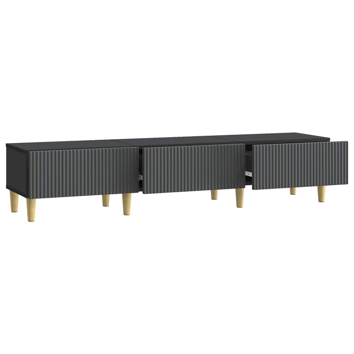 TV-skab med skuffe Sort 147 x 34,5 x 30 cm Konstrueret træ