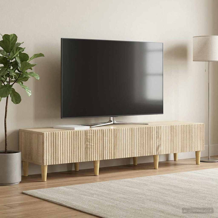 TV-skab med skuffe Sonoma-eg 147 x 34,5 x 30 cm Konstrueret træ