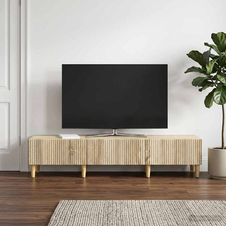 TV-skab med skuffe Sonoma-eg 147 x 34,5 x 30 cm Konstrueret træ