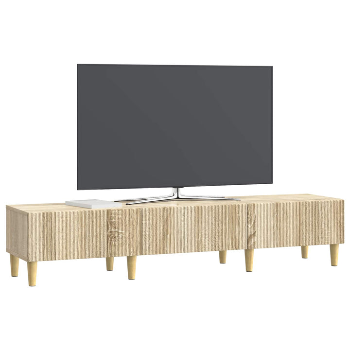 TV-skab med skuffe Sonoma-eg 147 x 34,5 x 30 cm Konstrueret træ