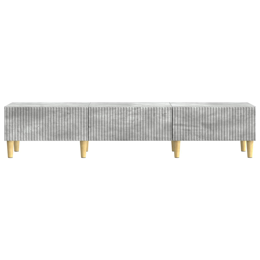 TV-skab med skuffe Betongrå 147 x 34,5 x 30 cm Konstrueret træ