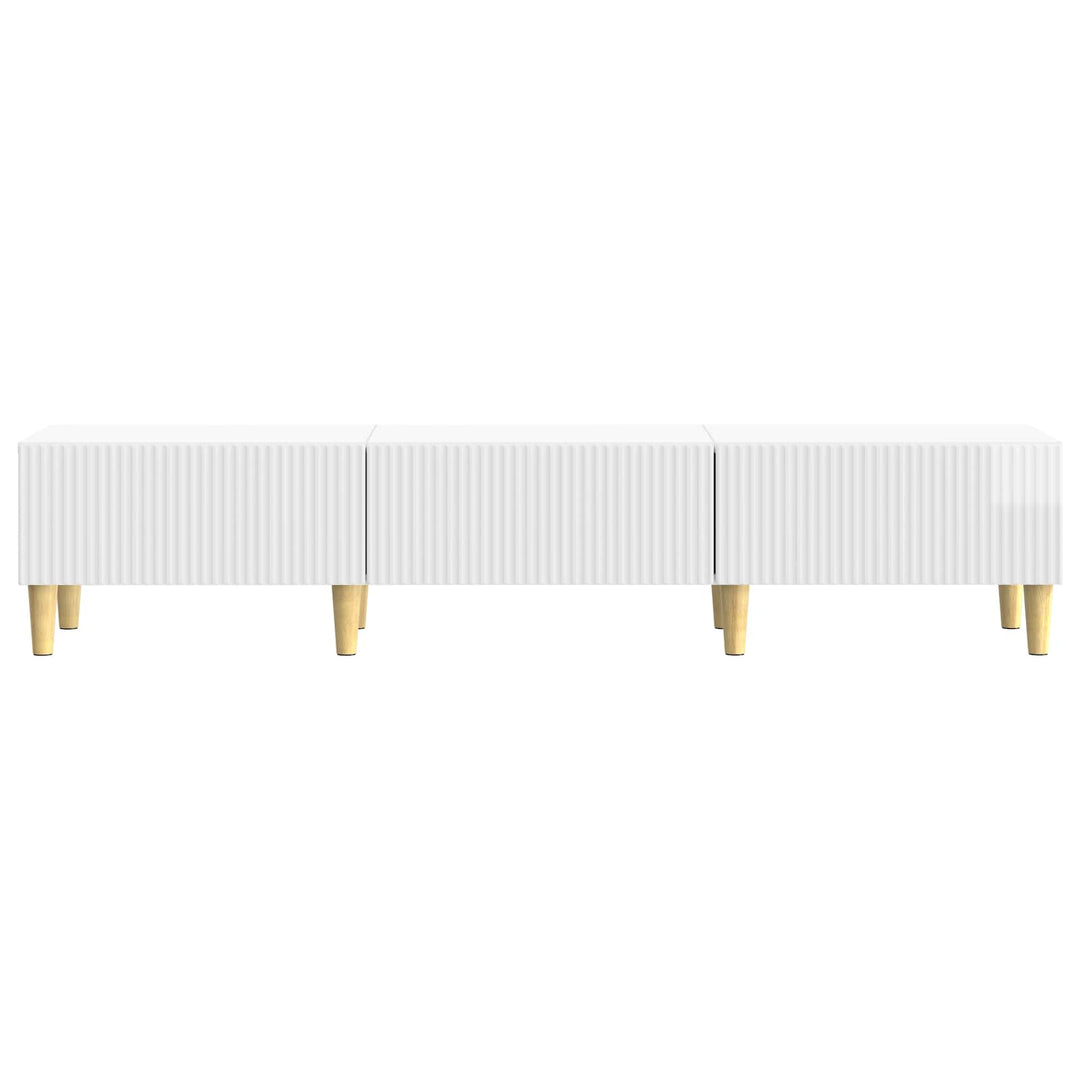 TV-skab Hvid højglans 147 x 34,5 x 30 cm Konstrueret træ