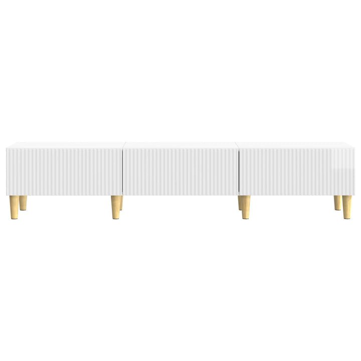 TV-skab Hvid højglans 147 x 34,5 x 30 cm Konstrueret træ