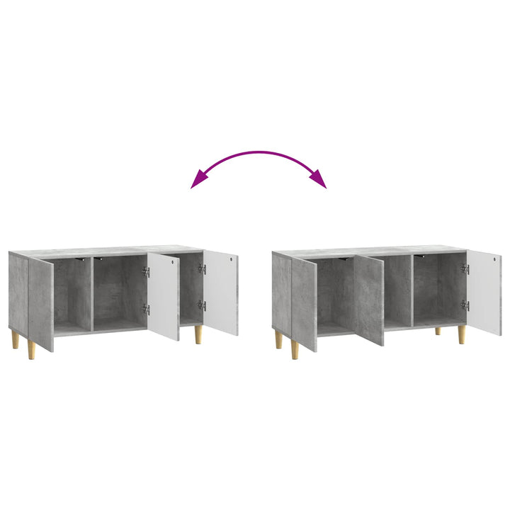 TV-skab Betongrå 99 x 34,5 x 50 cm Konstrueret træ