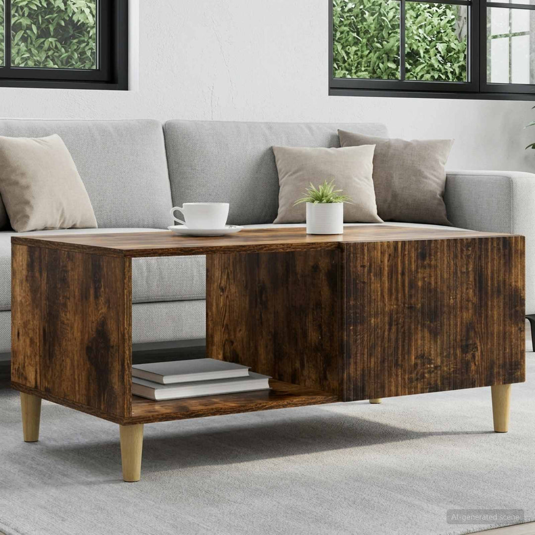 Sofabord Røget eg 90 x 50 x 40 cm Konstrueret træ