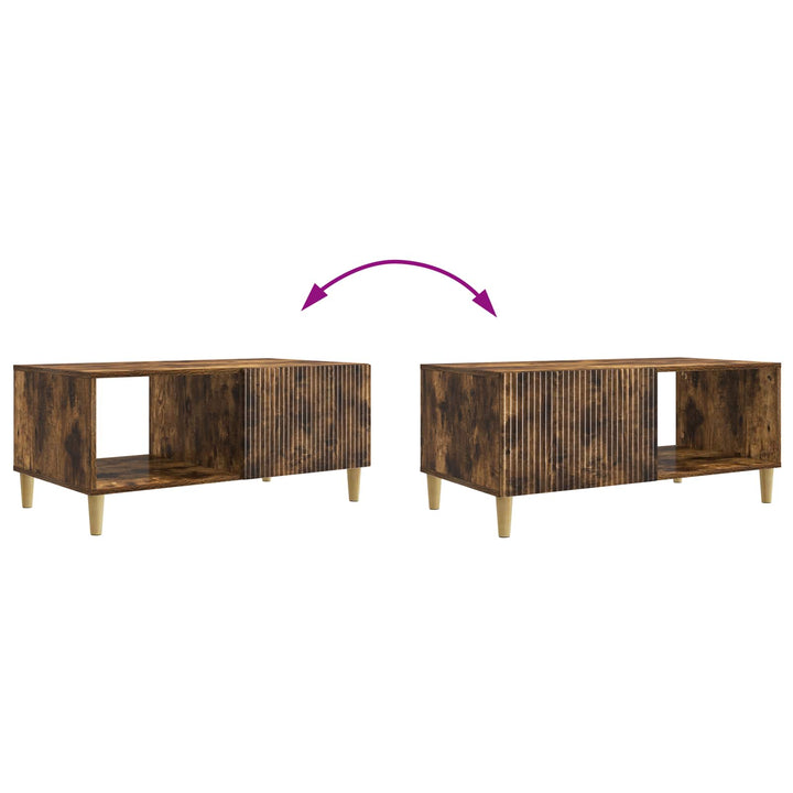 Sofabord Røget eg 90 x 50 x 40 cm Konstrueret træ