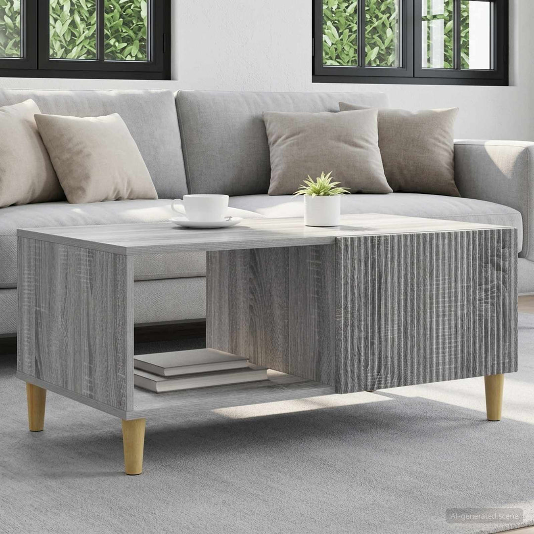 Sofabord Grå sonoma-eg 90 x 50 x 40 cm Konstrueret træ
