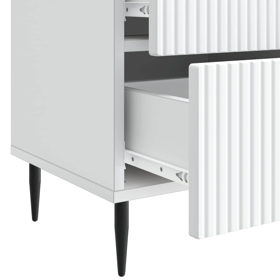 Natskab 2 pcs Hvid 43 x 34,5 x 47,5 cm Konstrueret træ