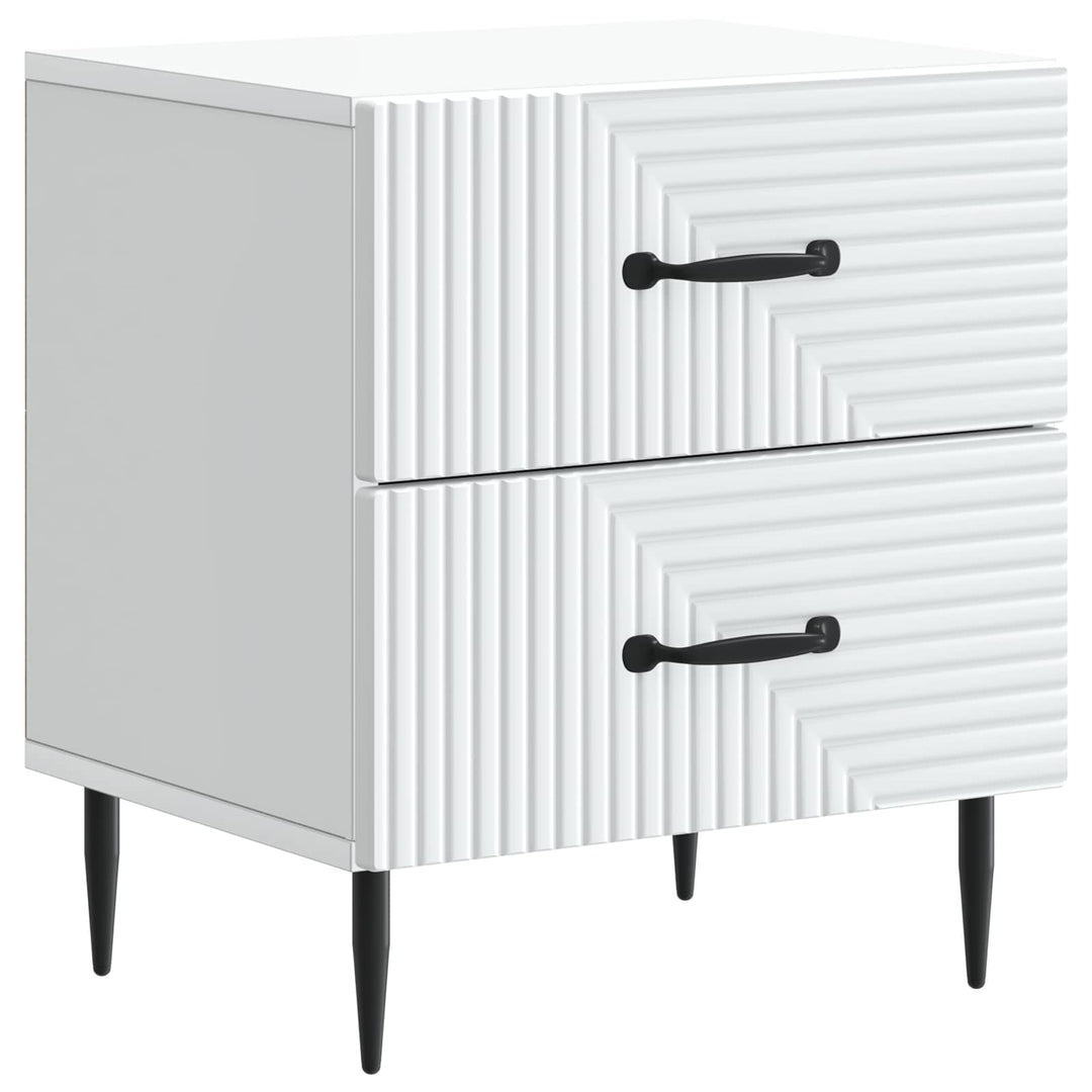 Natskab 2 pcs Hvid 43 x 34,5 x 47,5 cm Konstrueret træ