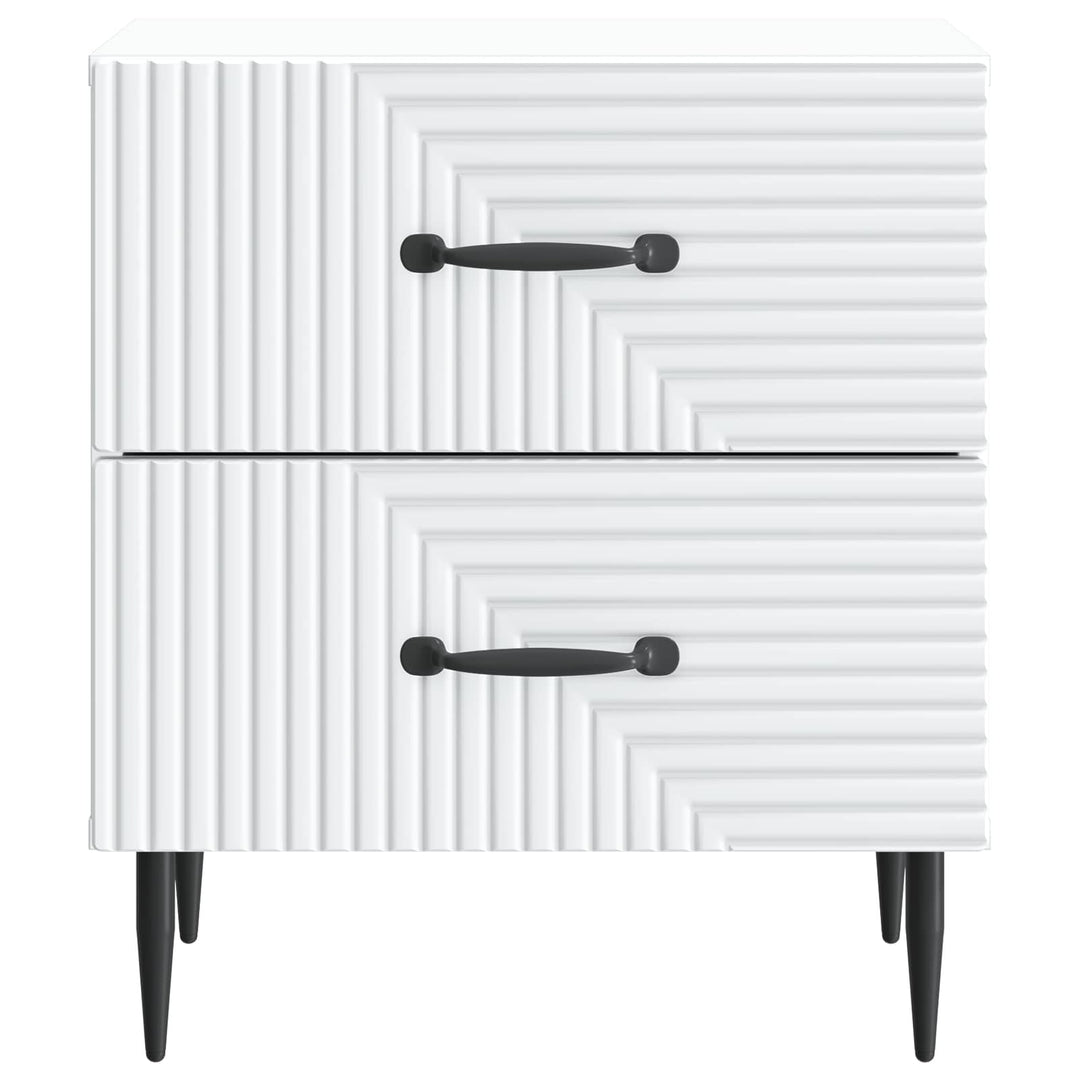 Natskab 2 pcs Hvid 43 x 34,5 x 47,5 cm Konstrueret træ