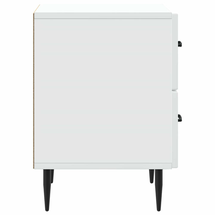 Natskab 2 pcs Hvid 43 x 34,5 x 47,5 cm Konstrueret træ