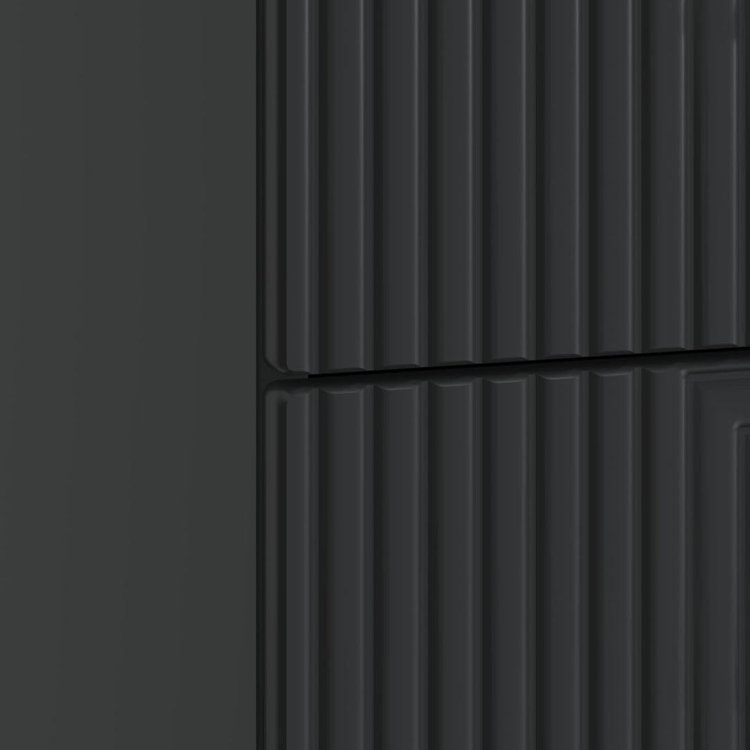 Natskab 2 pcs Sort 43 x 34,5 x 47,5 cm Konstrueret træ