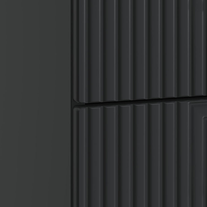 Natskab 2 pcs Sort 43 x 34,5 x 47,5 cm Konstrueret træ