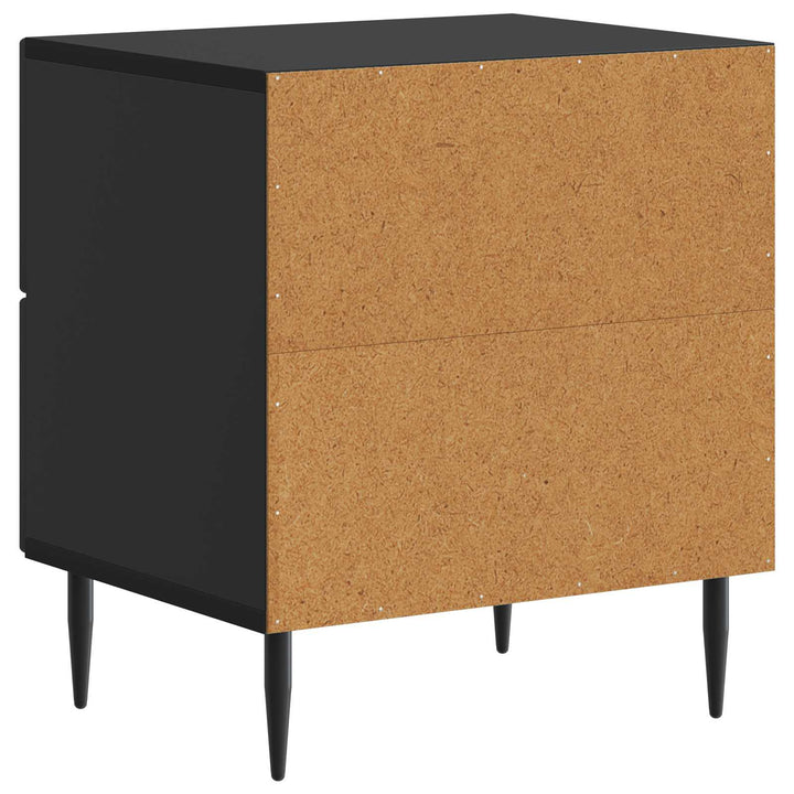Natskab 2 pcs Sort 43 x 34,5 x 47,5 cm Konstrueret træ