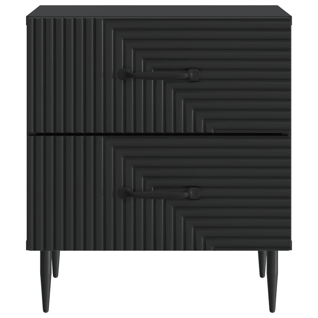 Natskab 2 pcs Sort 43 x 34,5 x 47,5 cm Konstrueret træ