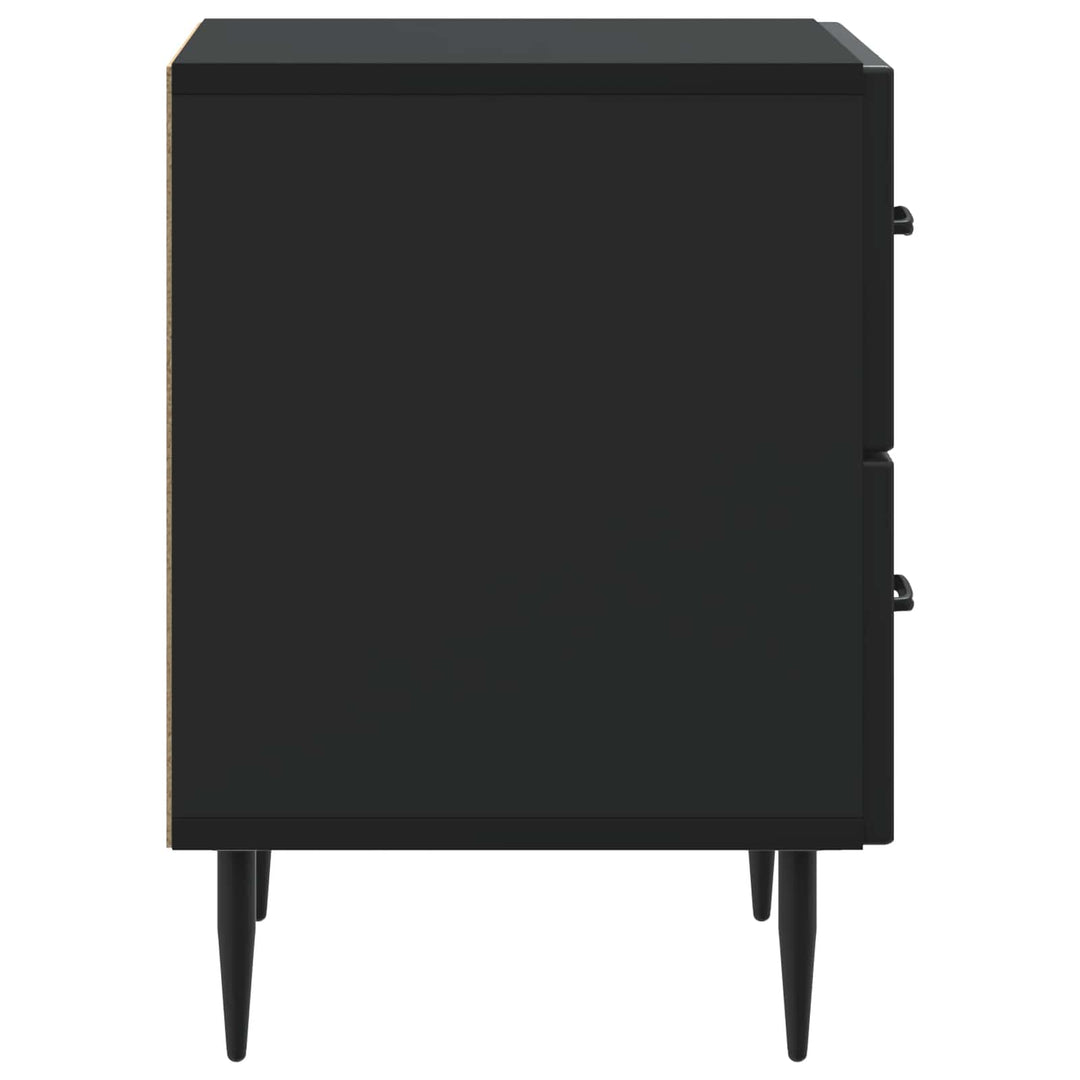 Natskab 2 pcs Sort 43 x 34,5 x 47,5 cm Konstrueret træ