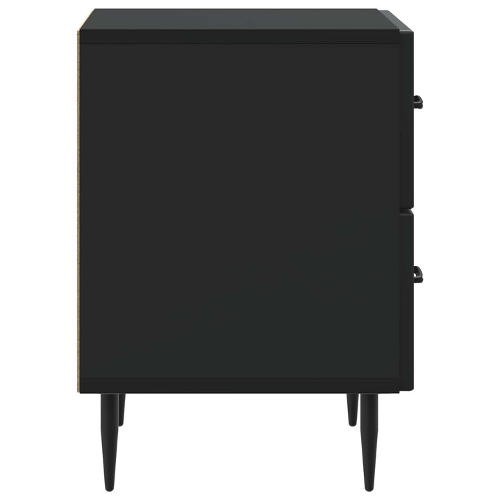 Natskab 2 pcs Sort 43 x 34,5 x 47,5 cm Konstrueret træ