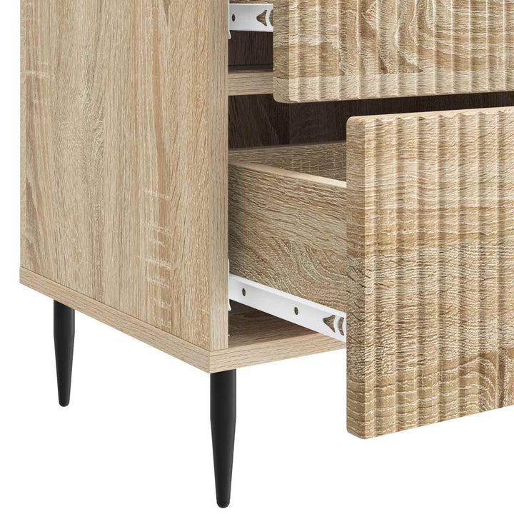 Natskab 2 pcs Sonoma-eg 43 x 34,5 x 47,5 cm Konstrueret træ