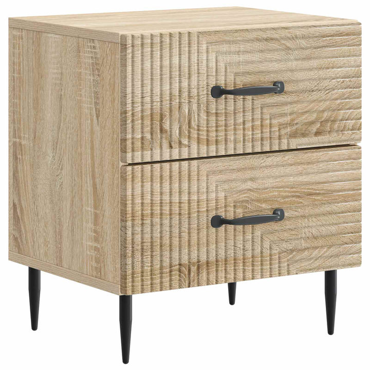 Natskab 2 stk. Sonoma-eg 43 x 34,5 x 47,5 cm Konstrueret træ
