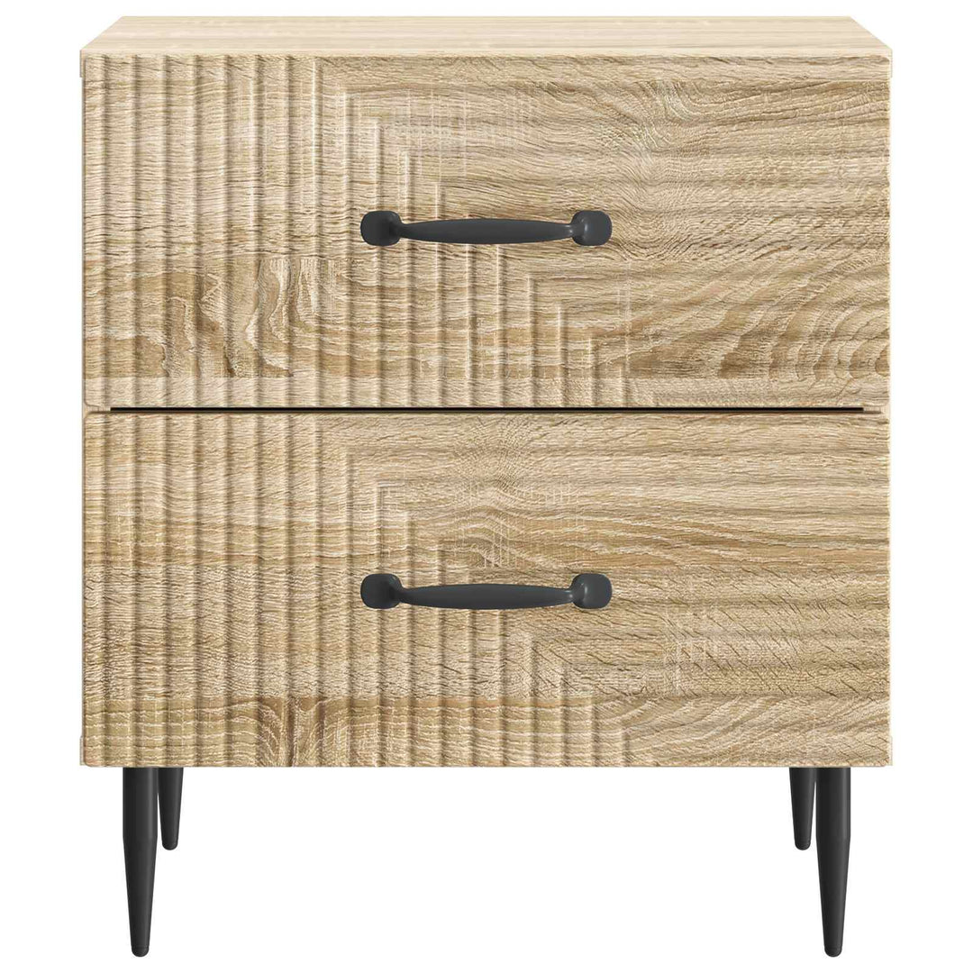 Natskab 2 pcs Sonoma-eg 43 x 34,5 x 47,5 cm Konstrueret træ