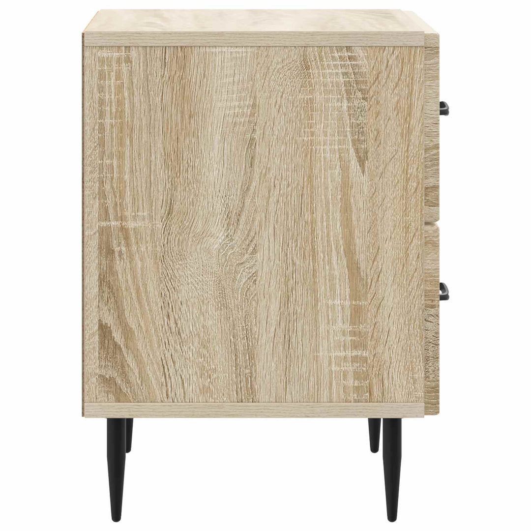 Natskab 2 pcs Sonoma-eg 43 x 34,5 x 47,5 cm Konstrueret træ
