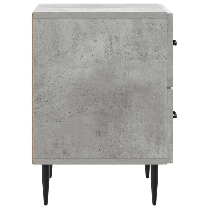 Natskab 2 pcs Betongrå 43 x 34,5 x 47,5 cm Konstrueret træ