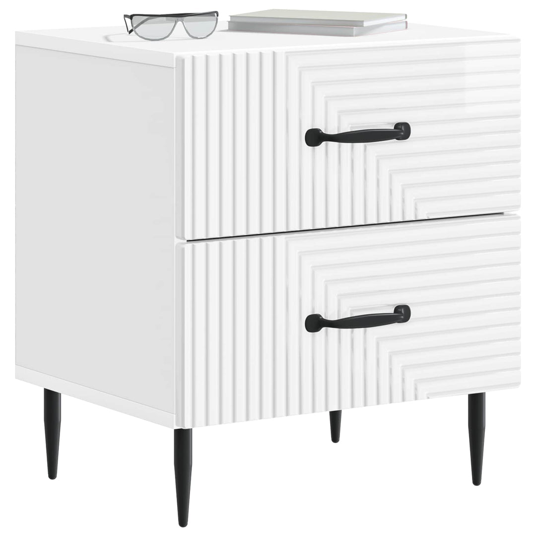 Natskab Hvid højglans 43 x 34,5 x 47,5 cm Konstrueret træ