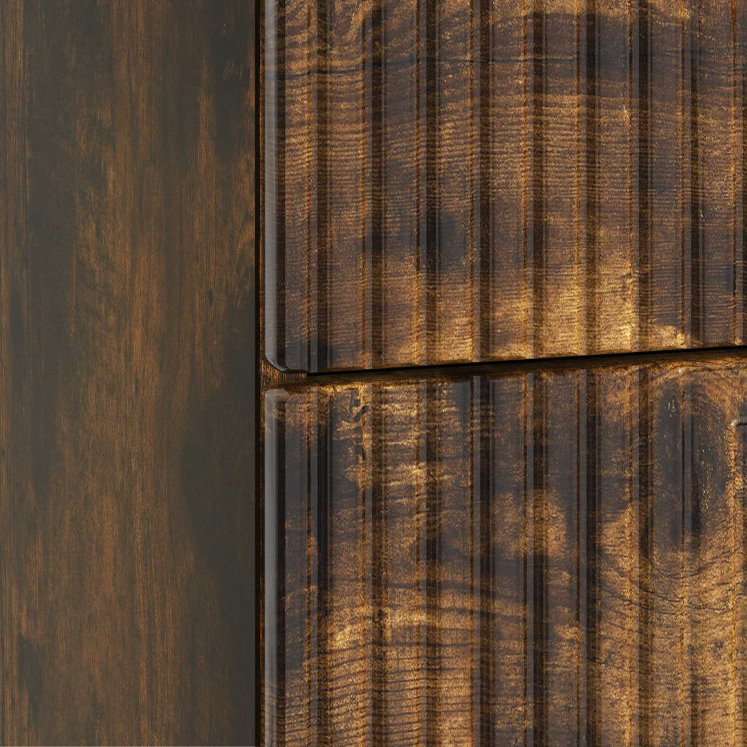 Natskab 2 pcs Røget eg 43 x 34,5 x 47,5 cm Konstrueret træ