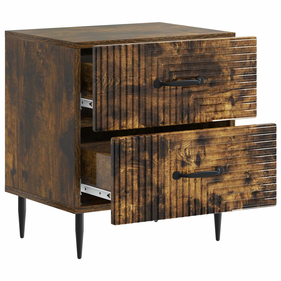 Natskab 2 pcs Røget eg 43 x 34,5 x 47,5 cm Konstrueret træ