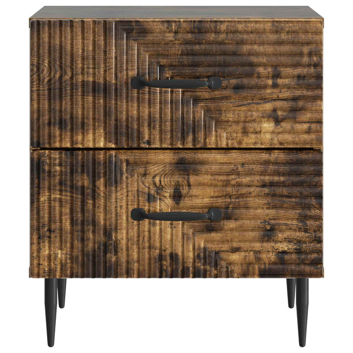 Natskab 2 pcs Røget eg 43 x 34,5 x 47,5 cm Konstrueret træ