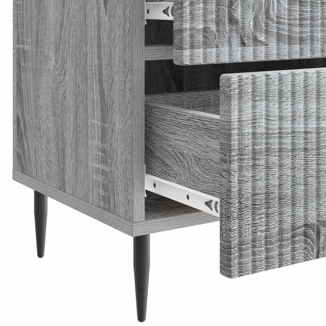 Natskab 2 pcs Grå sonoma-eg 43 x 34,5 x 47,5 cm Konstrueret træ