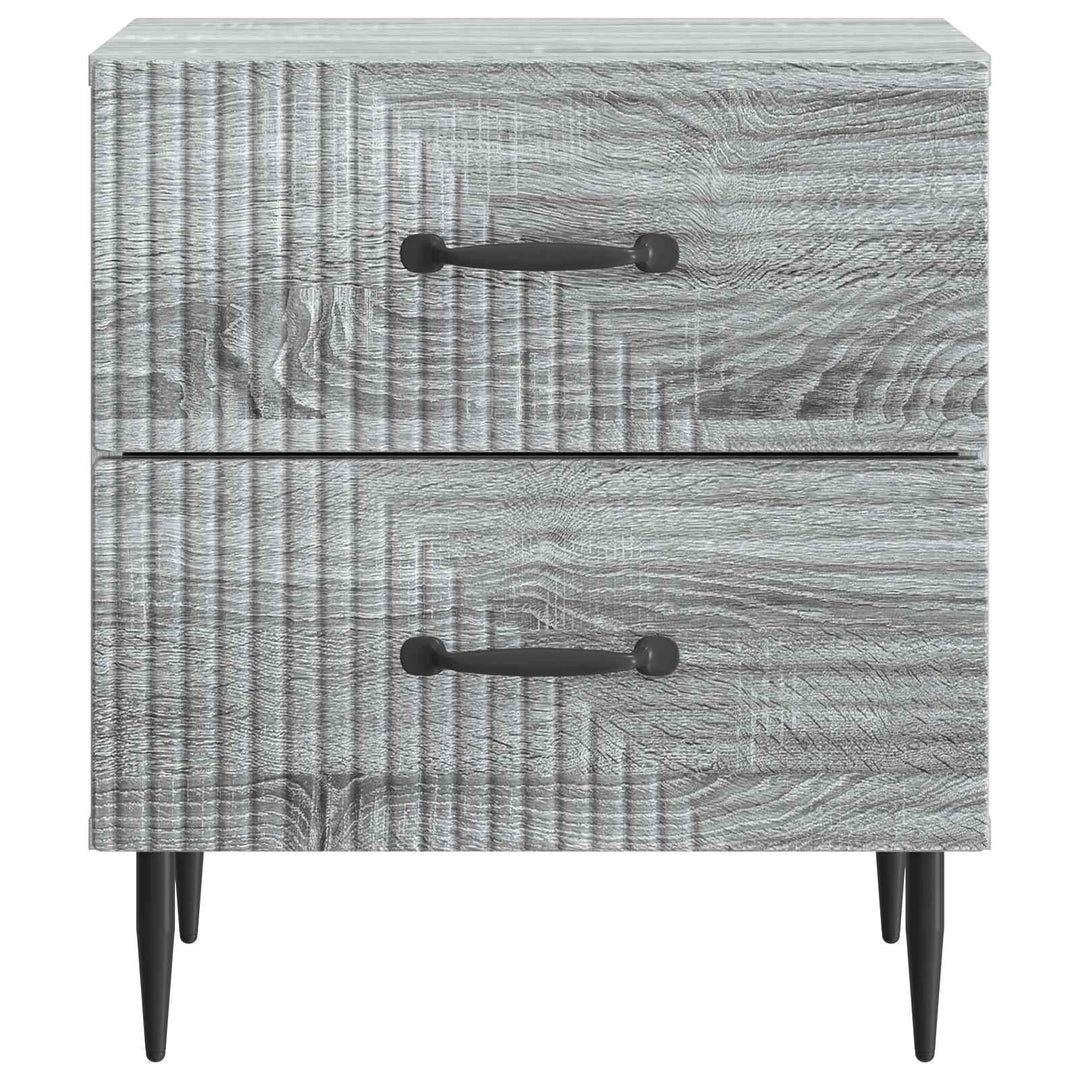 Natskab 2 pcs Grå sonoma-eg 43 x 34,5 x 47,5 cm Konstrueret træ