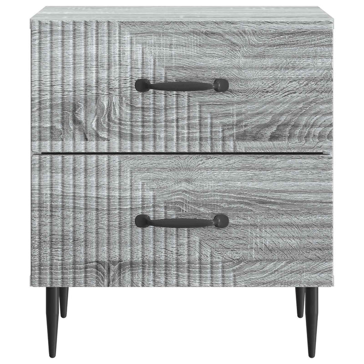 Natskab 2 pcs Grå sonoma-eg 43 x 34,5 x 47,5 cm Konstrueret træ