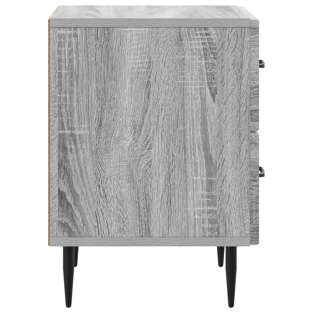 Natskab 2 pcs Grå sonoma-eg 43 x 34,5 x 47,5 cm Konstrueret træ