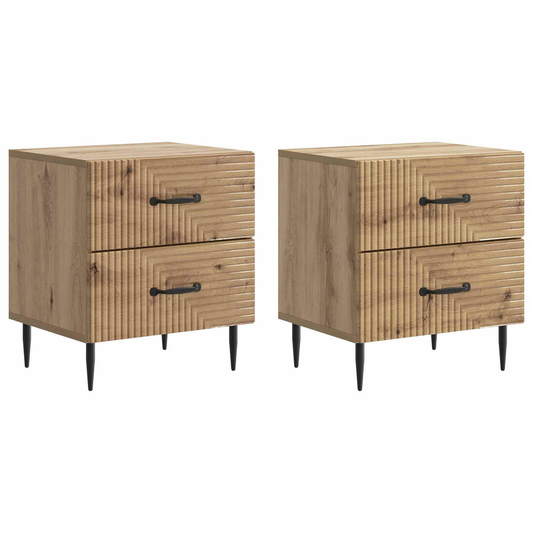 Natskab 2 pcs Artisan-eg 43 x 34,5 x 47,5 cm Konstrueret træ