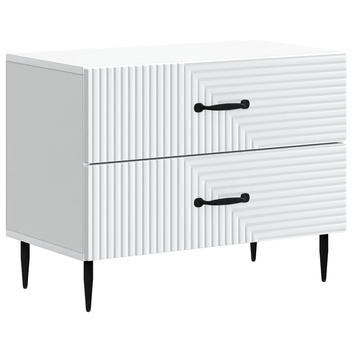 Natskab med skuffe Hvid 62 x 34,5 x 47,5 cm Konstrueret træ