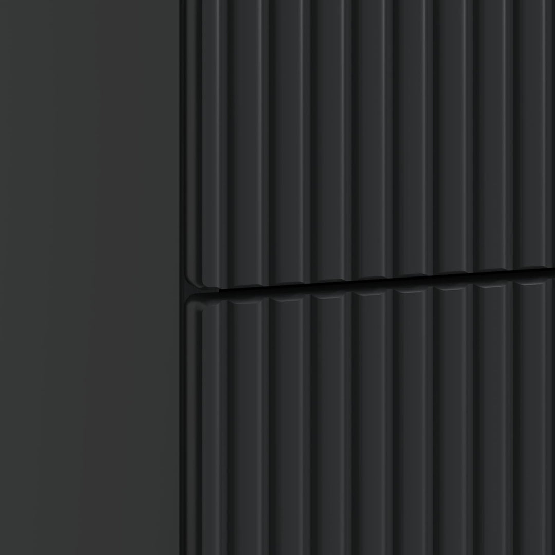 Natskab med skuffe Sort 62 x 34,5 x 47,5 cm Konstrueret træ