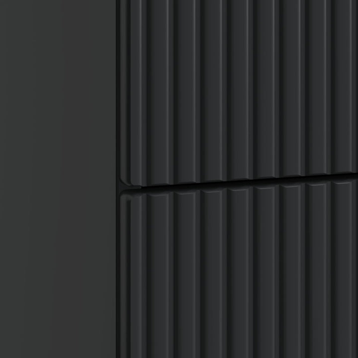 Natskab med skuffe Sort 62 x 34,5 x 47,5 cm Konstrueret træ