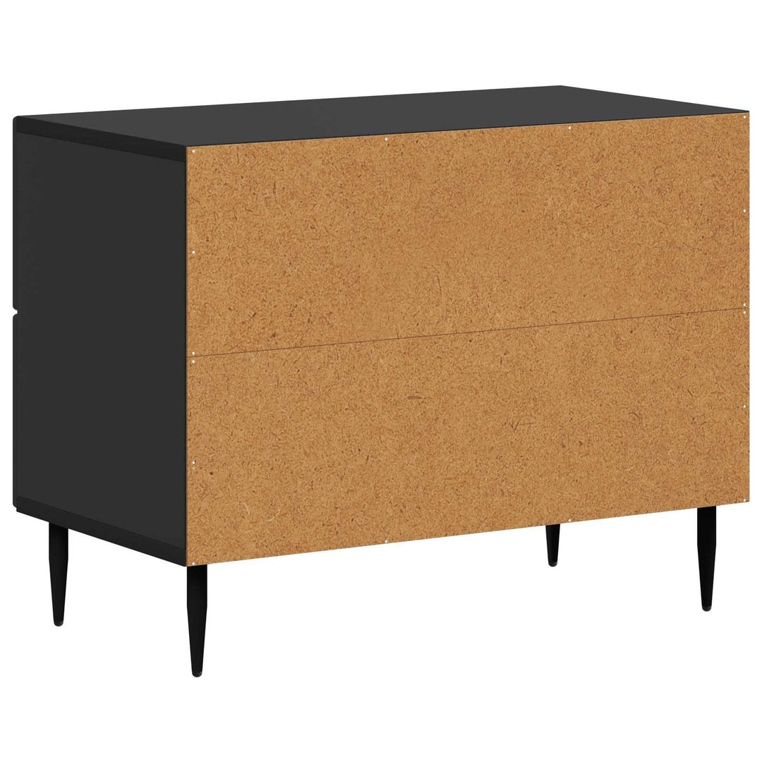 Natskab med skuffe Sort 62 x 34,5 x 47,5 cm Konstrueret træ