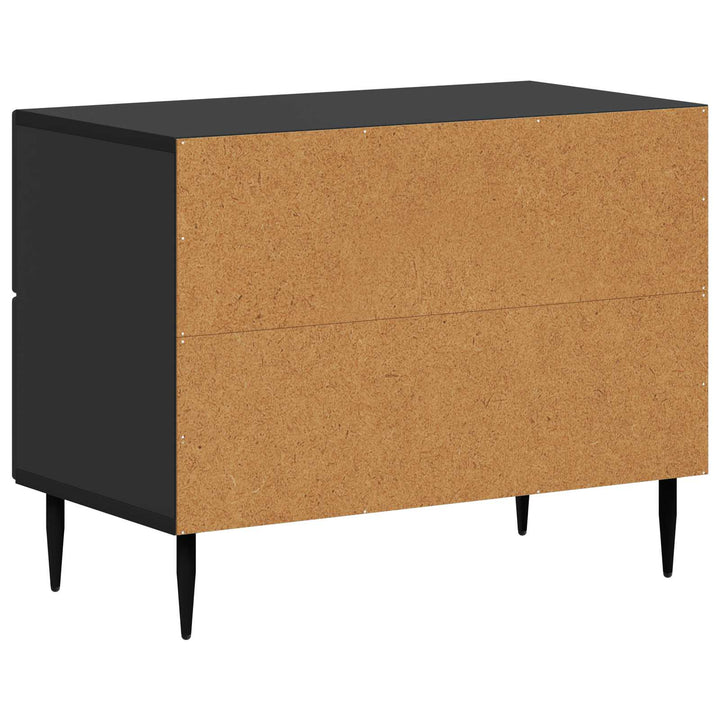 Natskab med skuffe Sort 62 x 34,5 x 47,5 cm Konstrueret træ