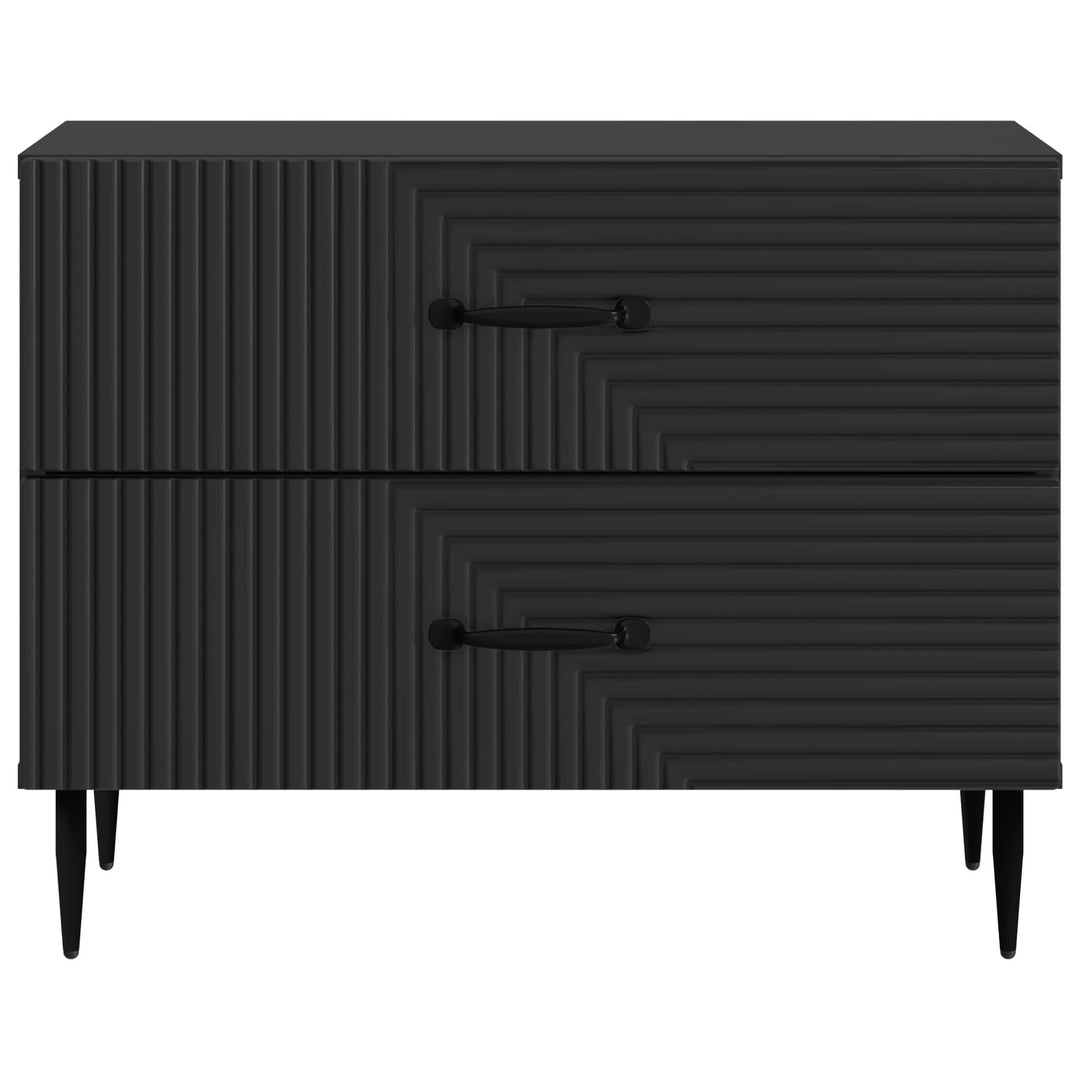 Natskab med skuffe Sort 62 x 34,5 x 47,5 cm Konstrueret træ