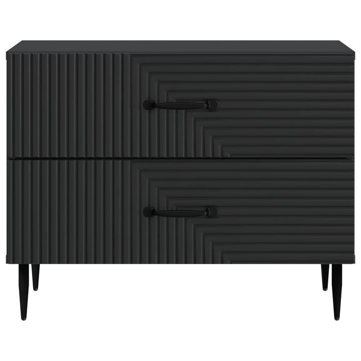 Natskab med skuffe Sort 62 x 34,5 x 47,5 cm Konstrueret træ