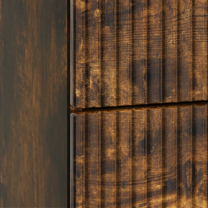 Natskab med skuffe Røget eg 62 x 34,5 x 47,5 cm Konstrueret træ