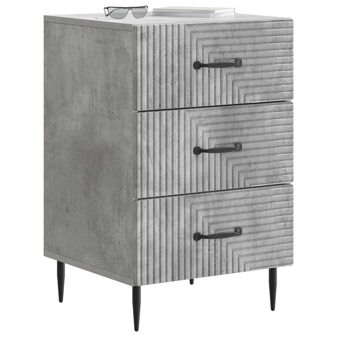 Natskab med skuffe Betongrå 43 x 41 x 66,5 cm Konstrueret træ