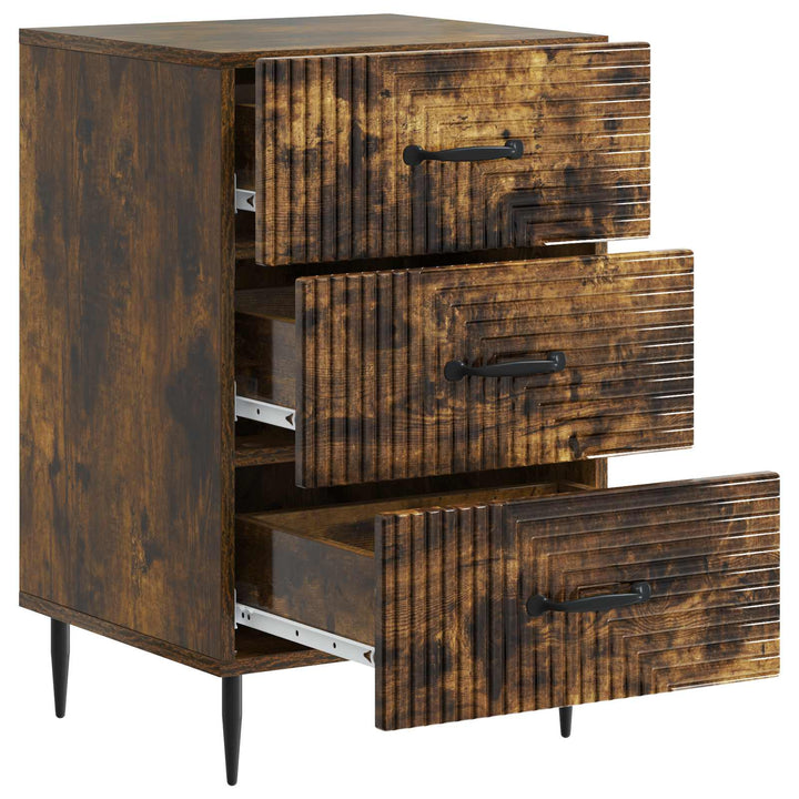 Natskab med skuffe Røget eg 43 x 41 x 66,5 cm Konstrueret træ